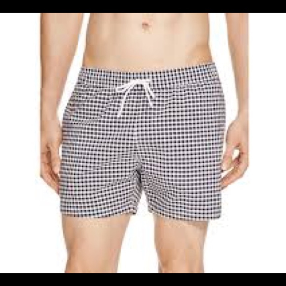 RARE LaCoste Gingham Swim trunks
